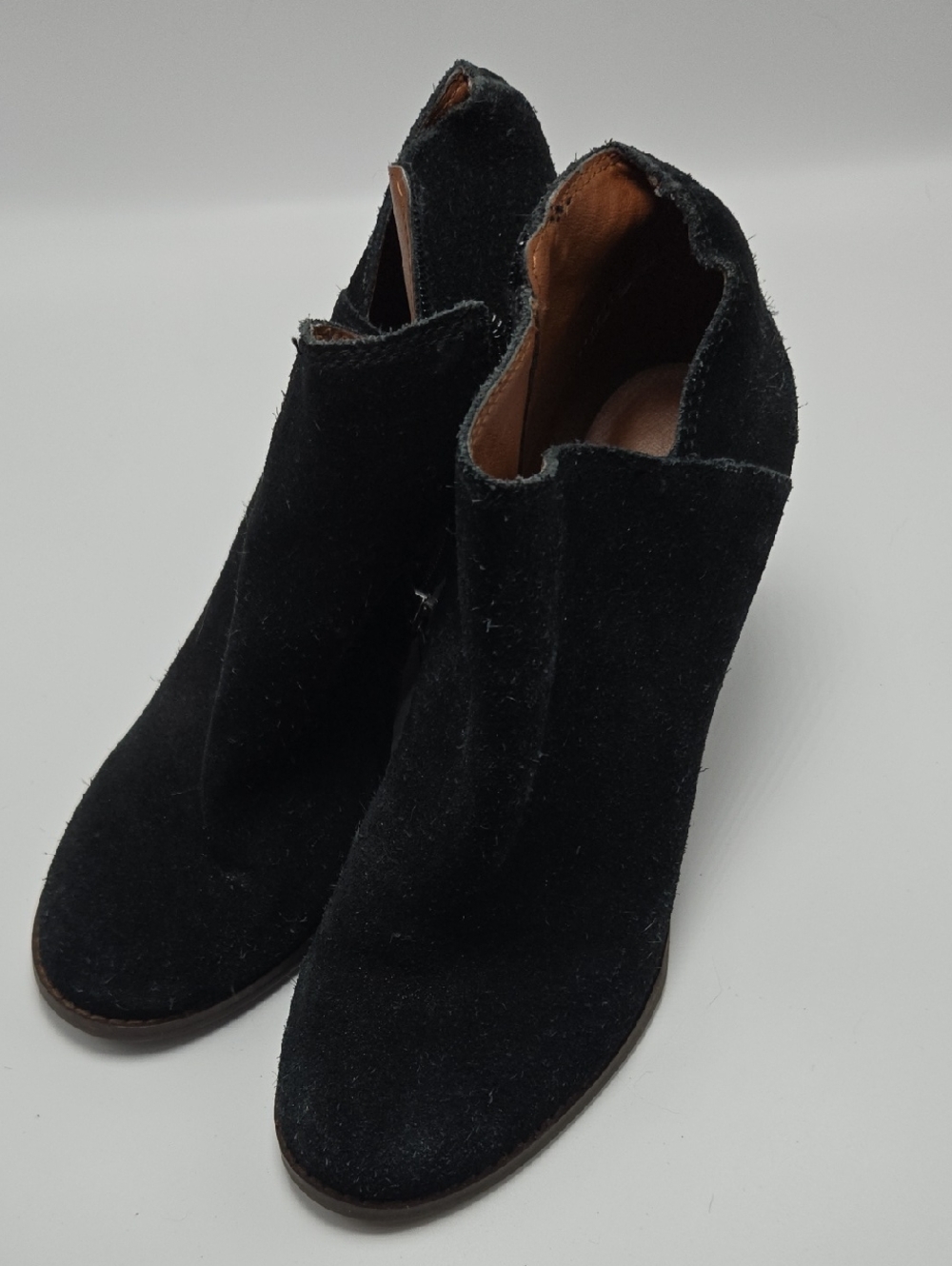 Lucky Brand Black Suede Ankle Booties
